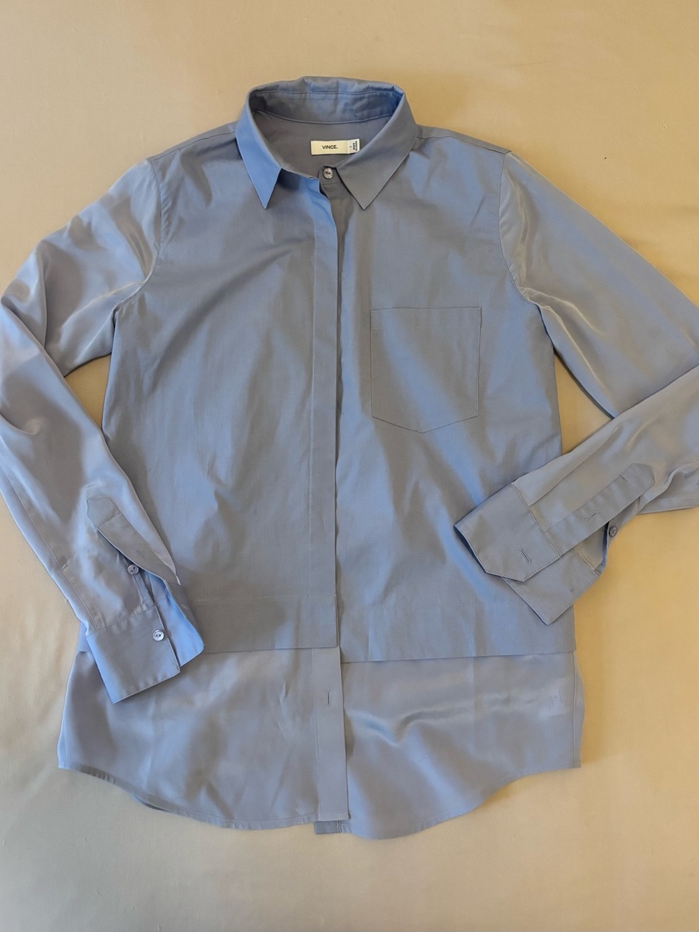 Vince Light Blue Button-Up Dress Shirt
